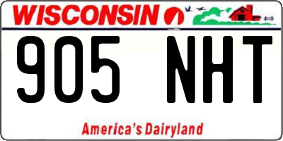 WI license plate 905NHT