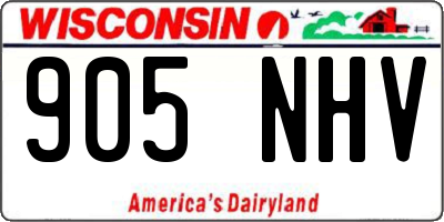 WI license plate 905NHV