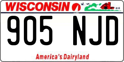 WI license plate 905NJD