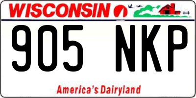 WI license plate 905NKP