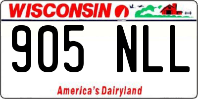 WI license plate 905NLL