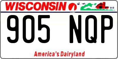 WI license plate 905NQP