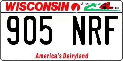 WI license plate 905NRF