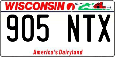 WI license plate 905NTX