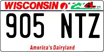 WI license plate 905NTZ
