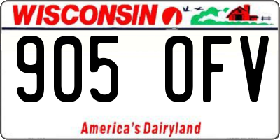 WI license plate 905OFV