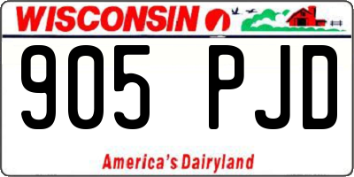 WI license plate 905PJD