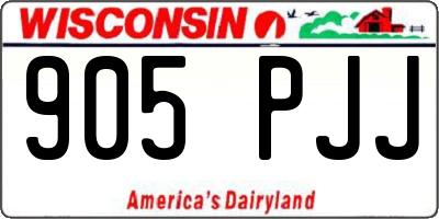 WI license plate 905PJJ