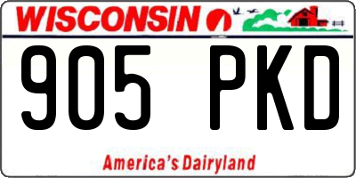 WI license plate 905PKD