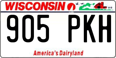 WI license plate 905PKH