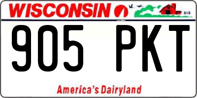 WI license plate 905PKT