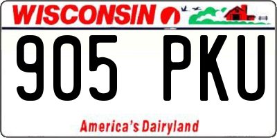WI license plate 905PKU