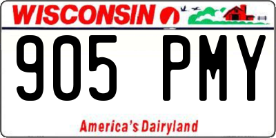 WI license plate 905PMY