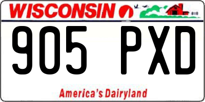 WI license plate 905PXD