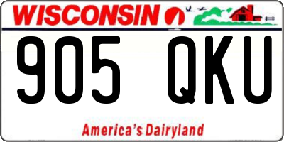WI license plate 905QKU