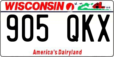 WI license plate 905QKX