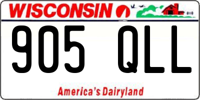 WI license plate 905QLL