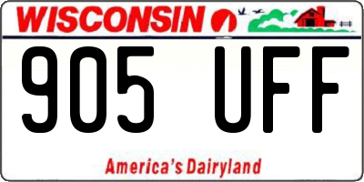 WI license plate 905UFF