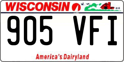 WI license plate 905VFI