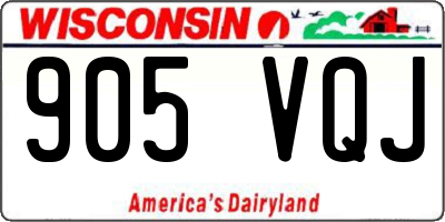 WI license plate 905VQJ