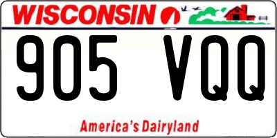WI license plate 905VQQ
