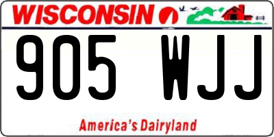WI license plate 905WJJ