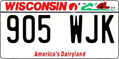 WI license plate 905WJK