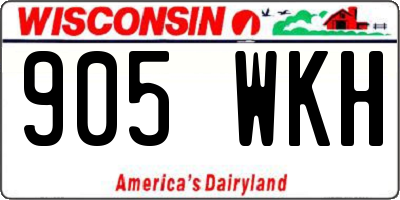 WI license plate 905WKH