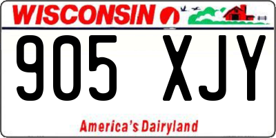WI license plate 905XJY