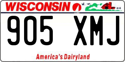 WI license plate 905XMJ