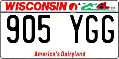 WI license plate 905YGG