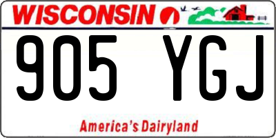 WI license plate 905YGJ