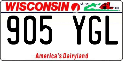 WI license plate 905YGL