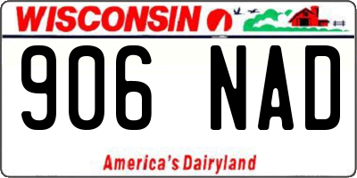 WI license plate 906NAD