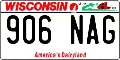 WI license plate 906NAG