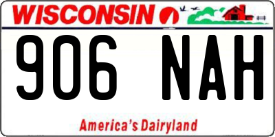 WI license plate 906NAH