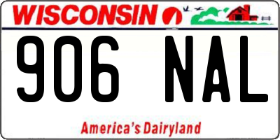 WI license plate 906NAL