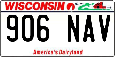 WI license plate 906NAV