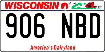 WI license plate 906NBD