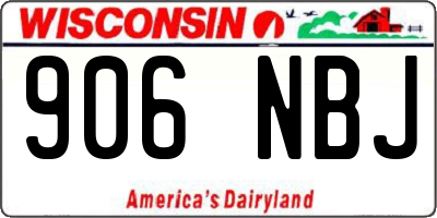 WI license plate 906NBJ