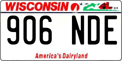 WI license plate 906NDE