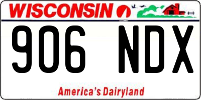 WI license plate 906NDX