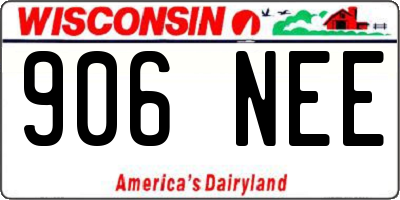 WI license plate 906NEE