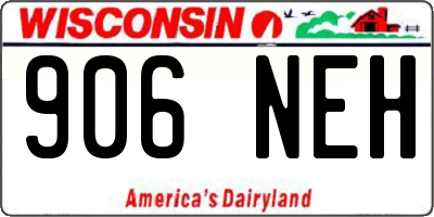 WI license plate 906NEH