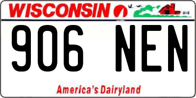 WI license plate 906NEN