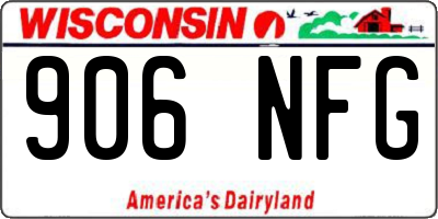 WI license plate 906NFG
