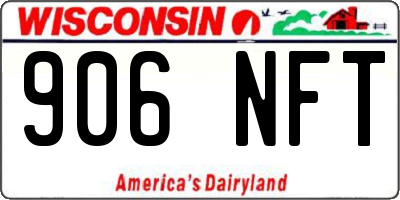 WI license plate 906NFT