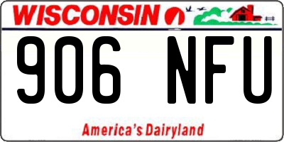 WI license plate 906NFU