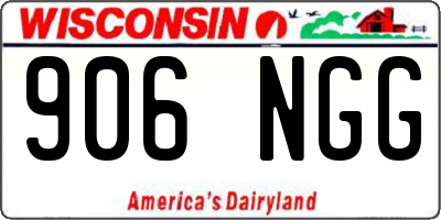 WI license plate 906NGG