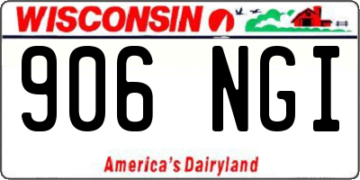 WI license plate 906NGI